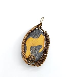 Handmade Wire Wrapped Pendant Boho Pendant